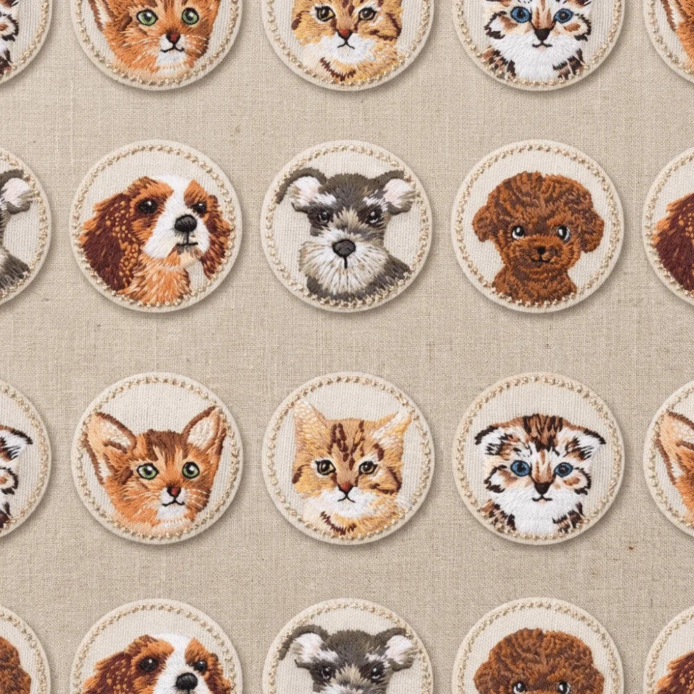 5pcs Cat Iron-On Embroidered Patches | DIY Clothes Appliqués