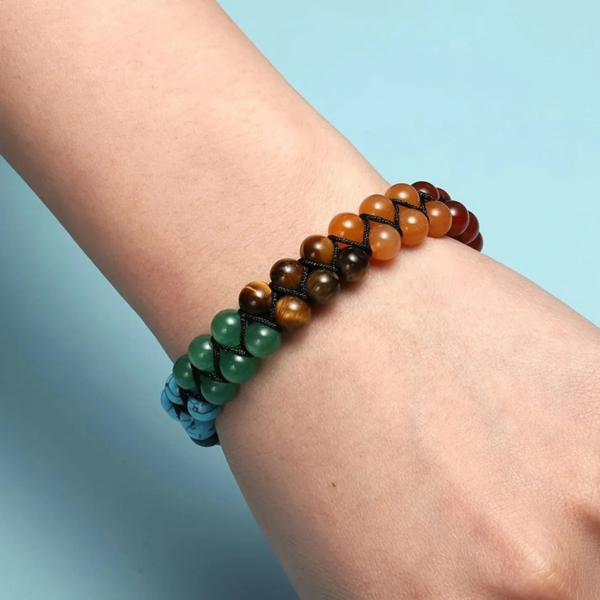 Chakra Treatment Crystal Bracelet Yoga Stone Adjustable Beads Bracelet Meditation Relaxation Anxiety Women's Bracele Oasis Select