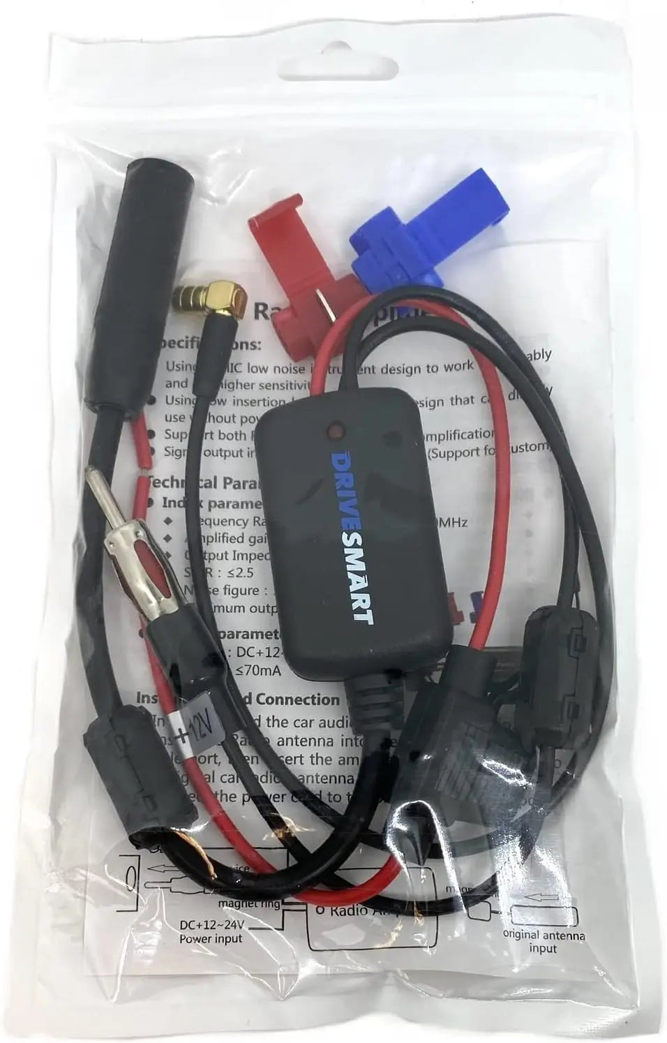 12V Active DAB FM AM Radio Antenna Signal Amplifier for Car - Enhance FM/AM Signal Reception Oasis Select