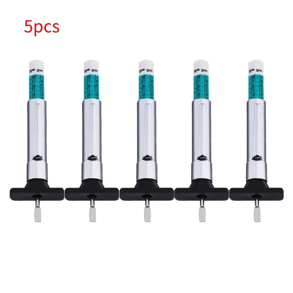 25mm Car Tyre Measuring Pen Universal Tire Tread Pattern Depth Measuring Tool AutomotiveTire Depth Feeler Gauge Tire Ruler Oasis Select 5pcs