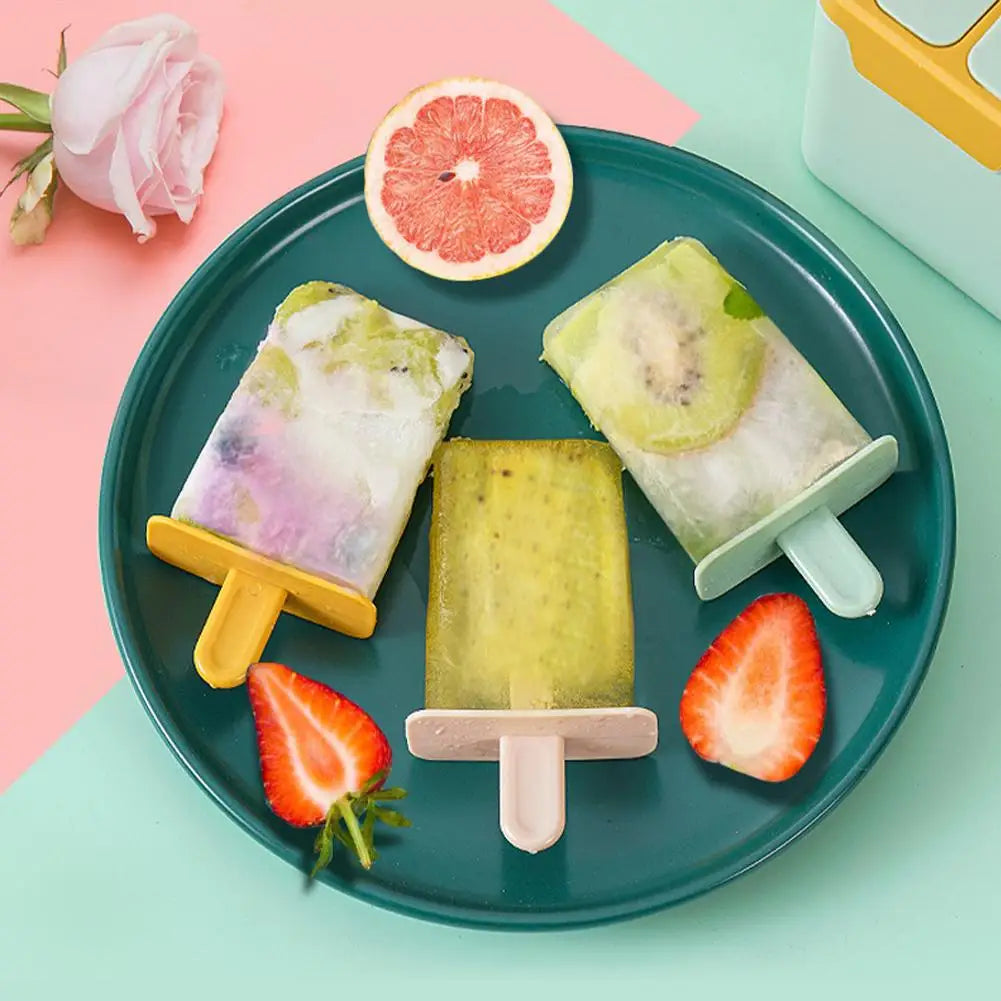 Ice Cream Popsicle Mold DIY Ice Cream Machine Homemade Ice Box Lid Easy-Release Ice Pop Molds Homemade Ice Cream Molds Oasis Select