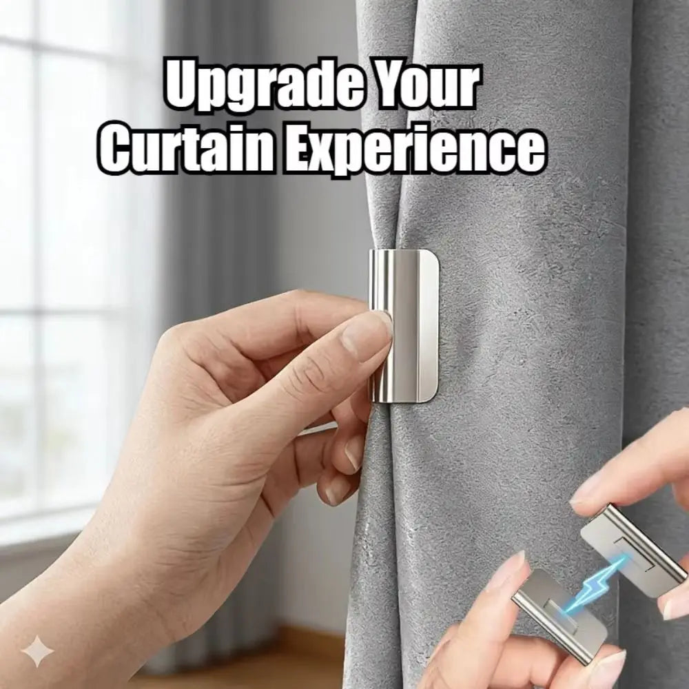 Magnetic Magnetic Curtain Clips Reusable Powerful Magnetic Hold Drill-Free Clips Closely Fit Rust-resistant Window Drape Holders Oasis Select