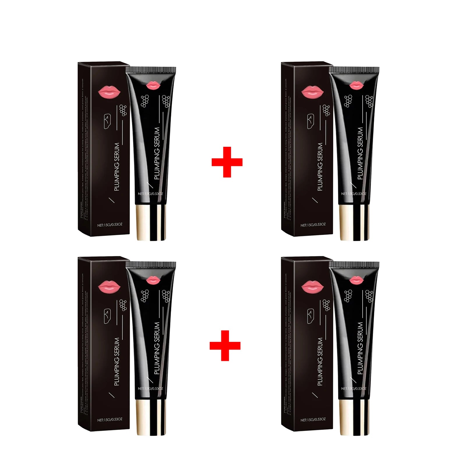 Plumping Serum for Lip Fade Fine Lines Lip Volumizing Serum for Smoother,Fuller Lips Sexy Enhance Lip Elasticity Lips Care 15g Oasis Select 4pcs