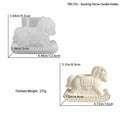 3D Rocking Horse Candle Holder Silicone Mold Reusable Mold for DIY Aromatherapy Gypsum Diffuser Stone Home Decor Oasis Select Clear White Ivory