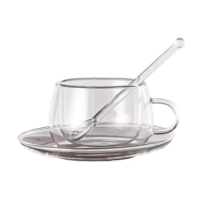 150/300ml Double Bottom Wall Glass Coffee Cup Whiskey Tea Thermal Heat Resistant Cocktail Vodka Shot Wine Mug Tumbler Set Oasis Select