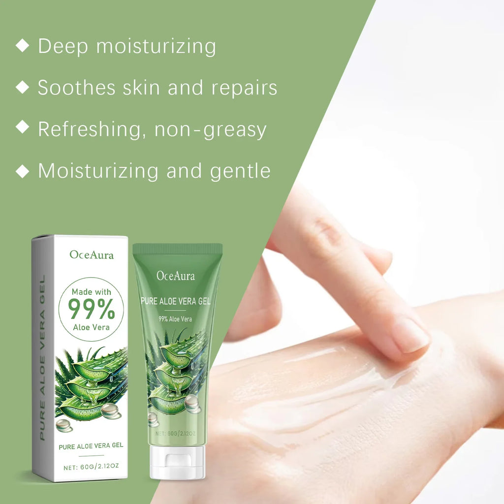 OceAura Aloe Vera Gel – Pore Shrinking, Oil Control & Acne Care Aloe Vera Face Gel Oasis Select