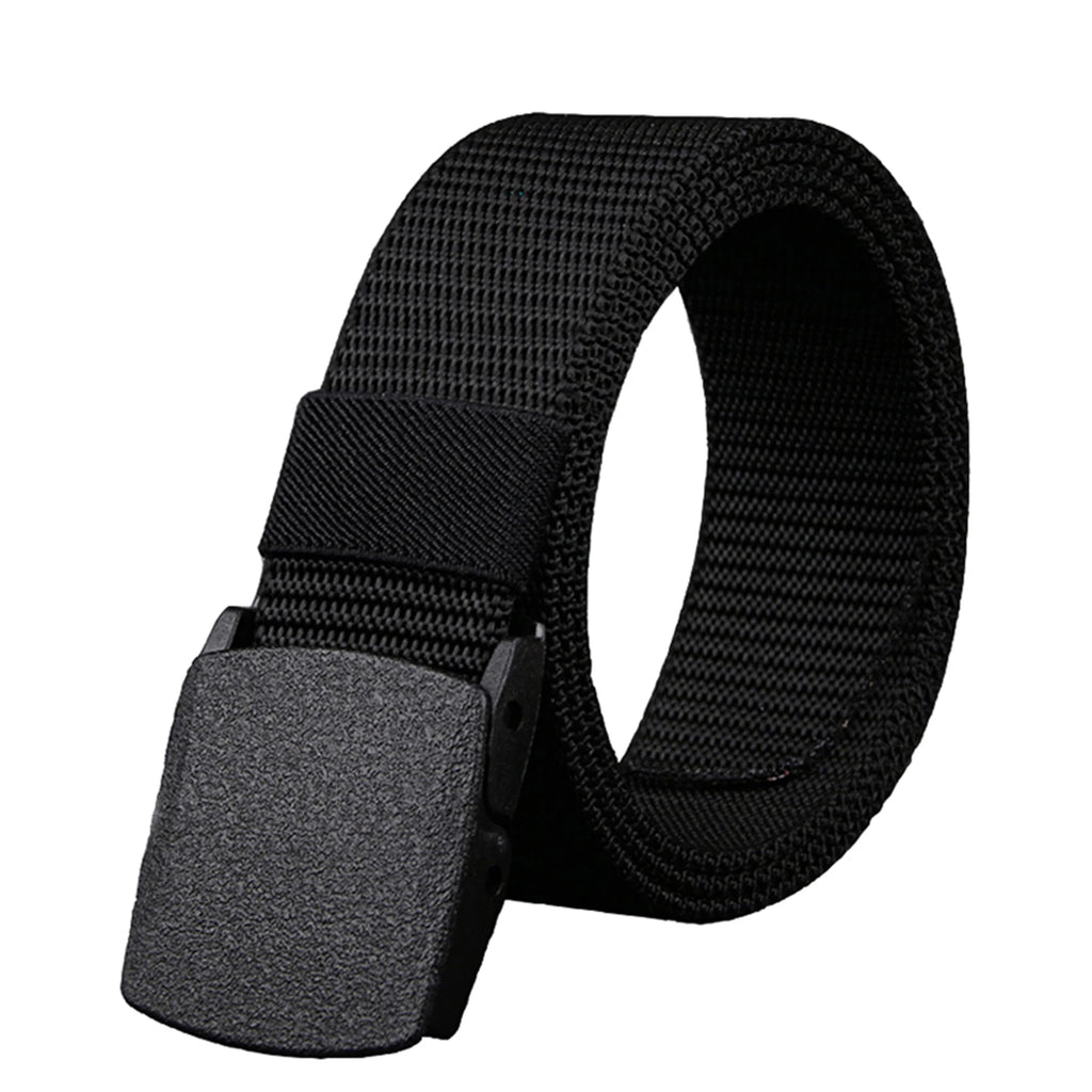 Unisex Nylon Tactical Belt – Non-Magnetic Plastic Buckle