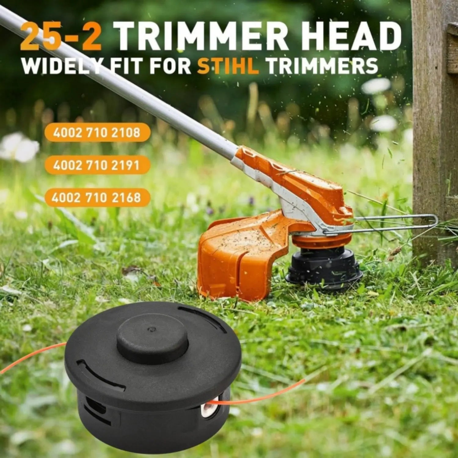 25-2 Trimmer Head for Stihl FS90 FS90R FS55 FS56 FS56RC FS70 FS80 FS110 FS130 FS88 FS100 FS100R FS106 FS108 Weed Eater Head Oasis Select