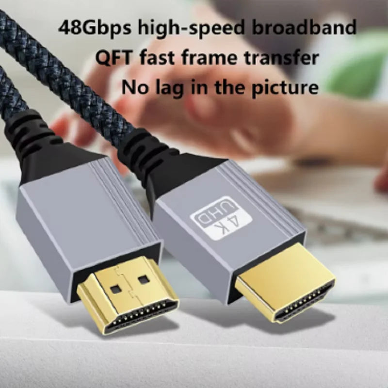 5m 3m 2m 1m 03.m 4K HDTV HDMI cable TV laptop projector PS5 PS4 4K 60HZ 48Gbps HDTV Cable for soft routing Wired laptop cable Oasis Select