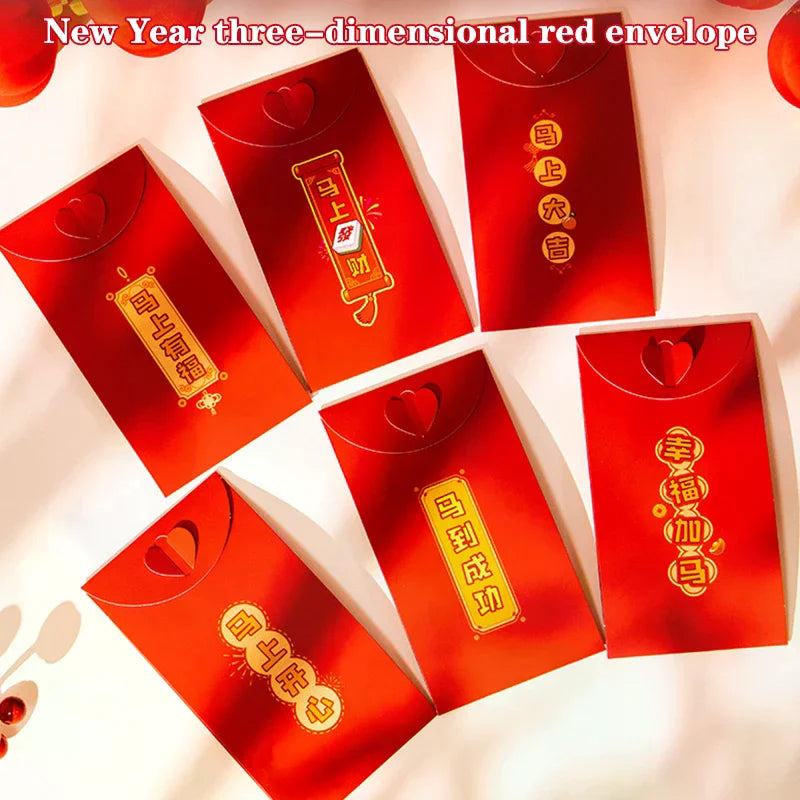 Chinese New Year Red Envelopes Red Pocket Year Of Horse Lucky Money Pockets Spring Festival Gift New Year Eve Hongbao Oasis Select