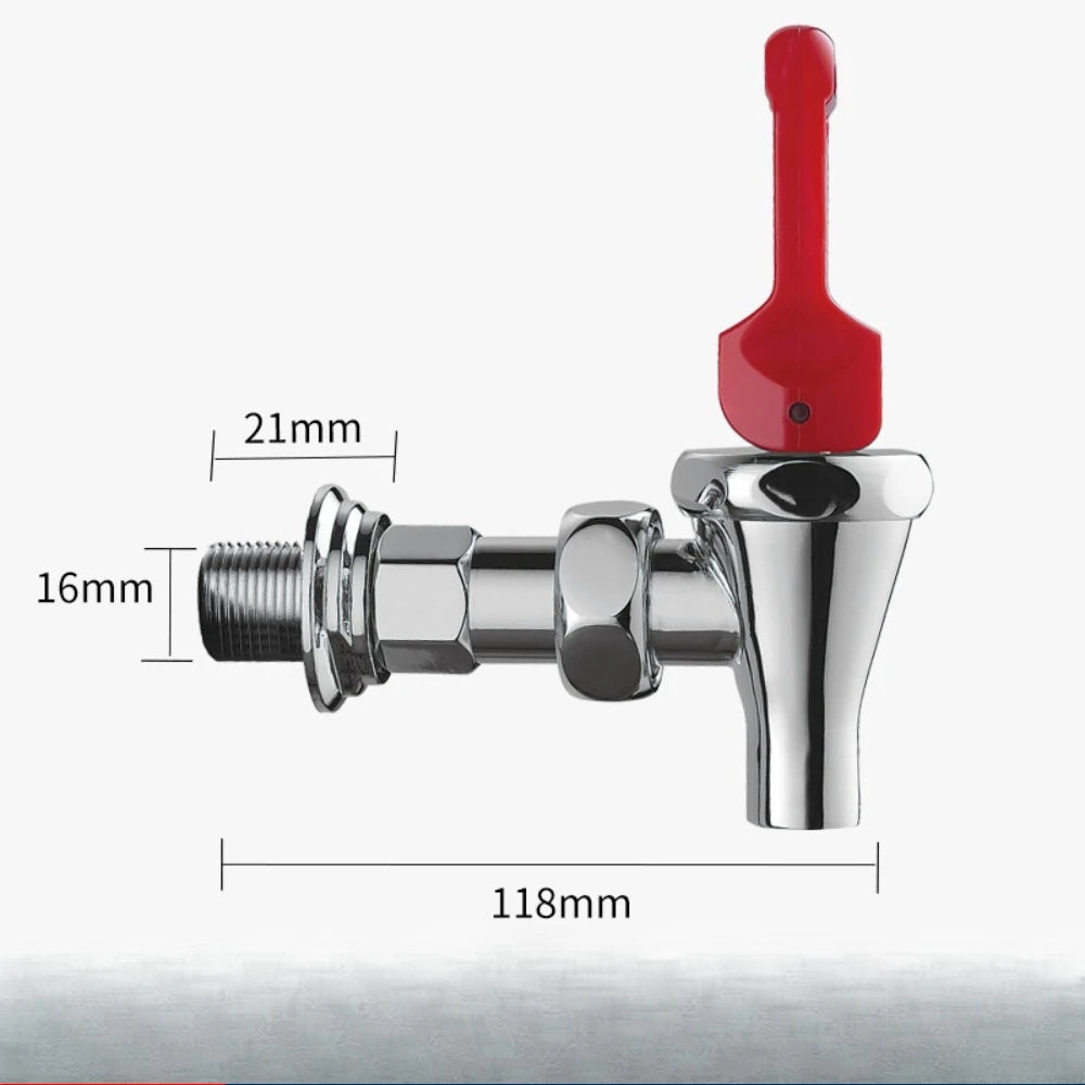 Coffee Hot Drink Faucet Brass Beverage Dispenser Replacement Spigot for Glass Drink Jar Bucket Coffee Jar Water Dispenser Oasis Select