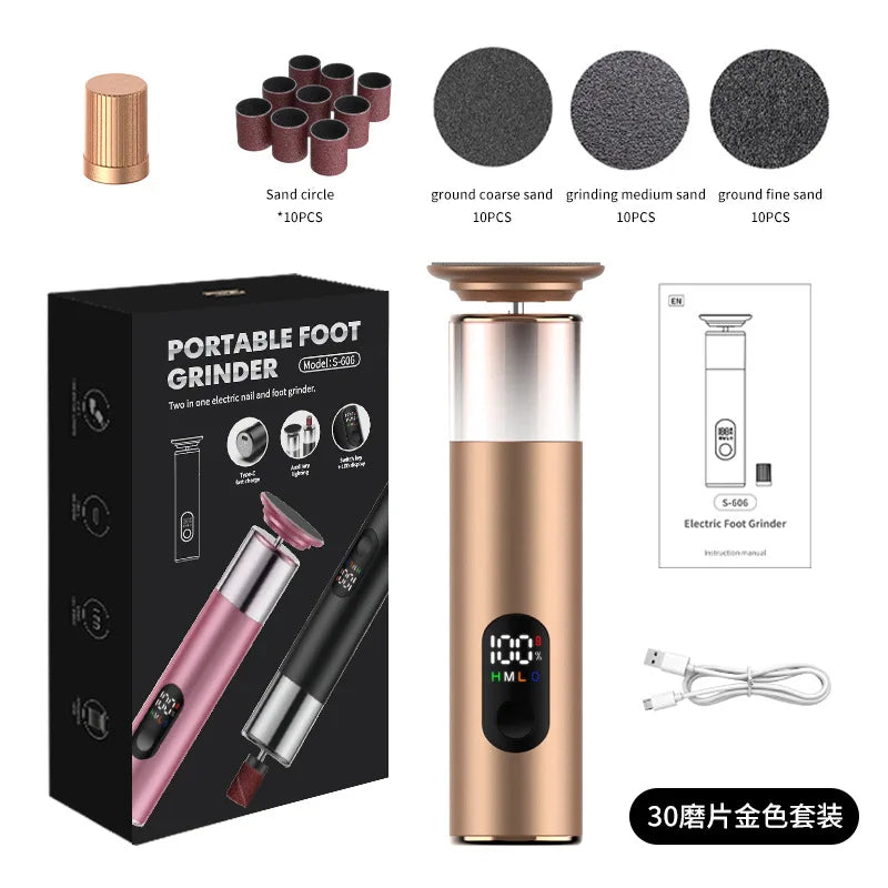 2-in-1 Electric Foot & Nail Grinder | Digital Display Rechargeable