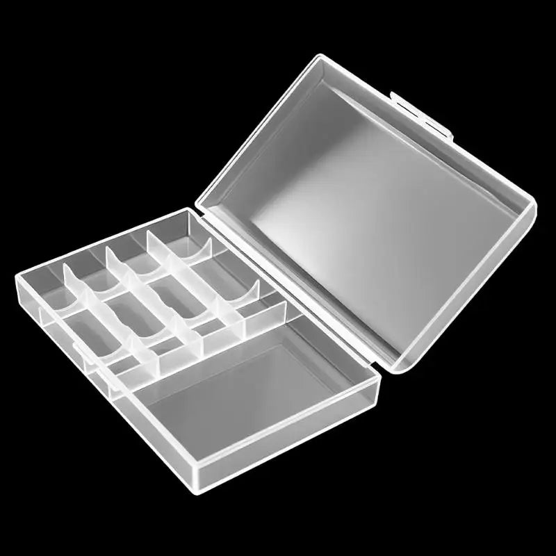 1Pcs Universal AA Battery Storage Box Transparent Plastic Battery And 4-in-1 Charging Cable Organizer Case Oasis Select