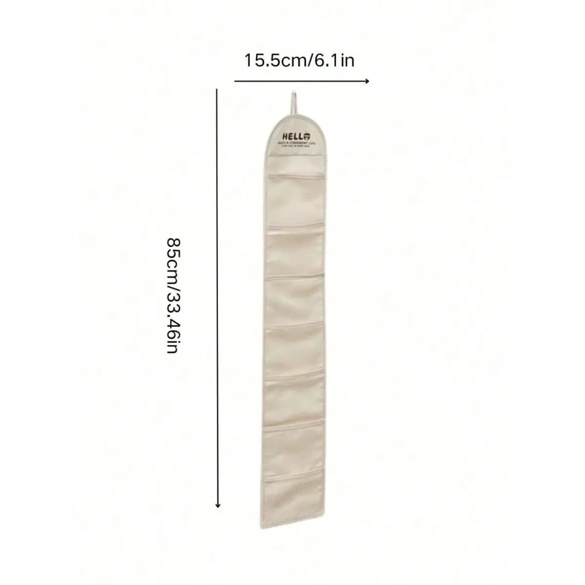 1pc Hanging 7-compartment storage pouch for glasses, hair accessories, watch Oasis Select Ivory M