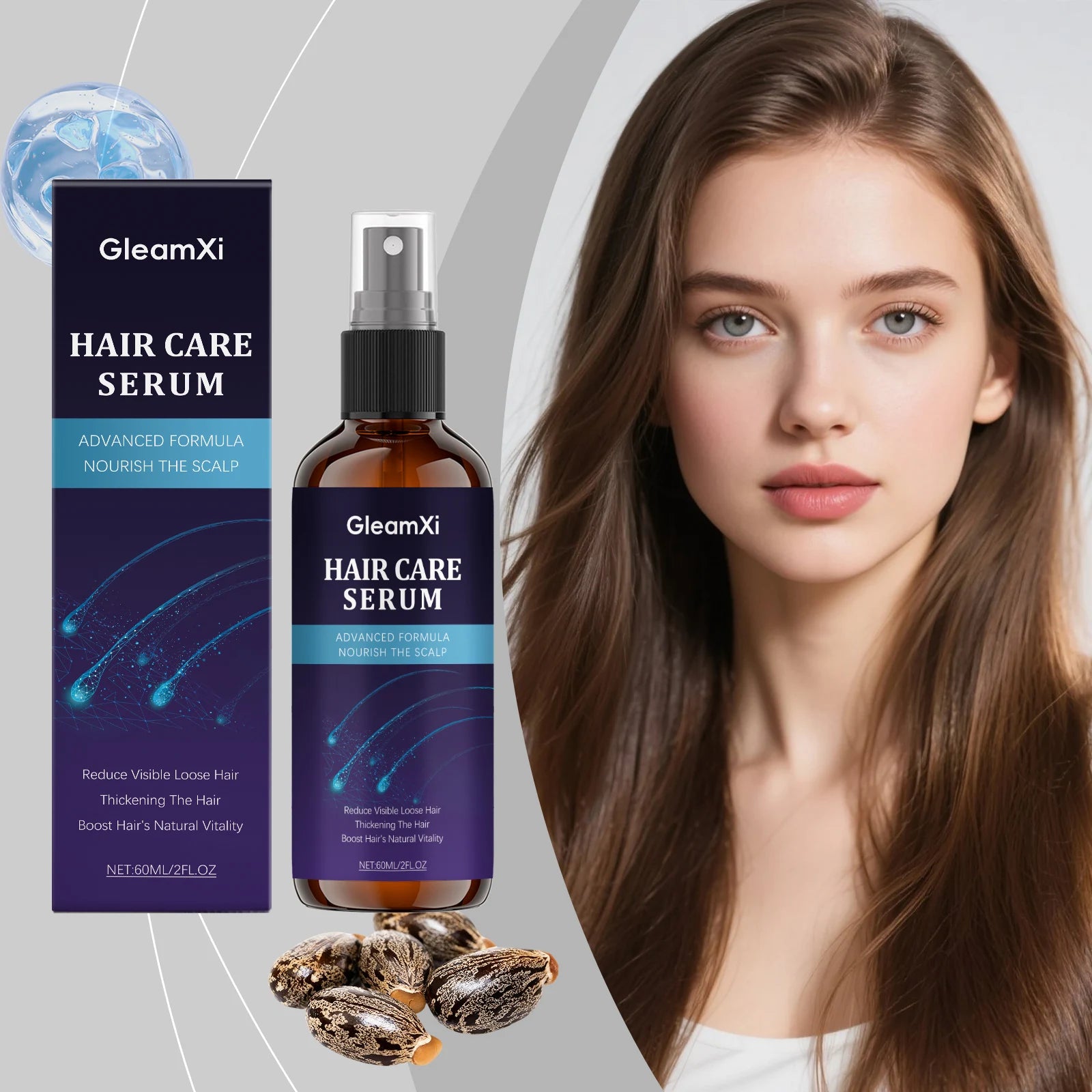 Anti-Hair Loss Castor Oil Hair Care Essential Oil Gentle Ingredients Nourish and Moisturize Protect Hair Smooth and Silky Strand Oasis Select