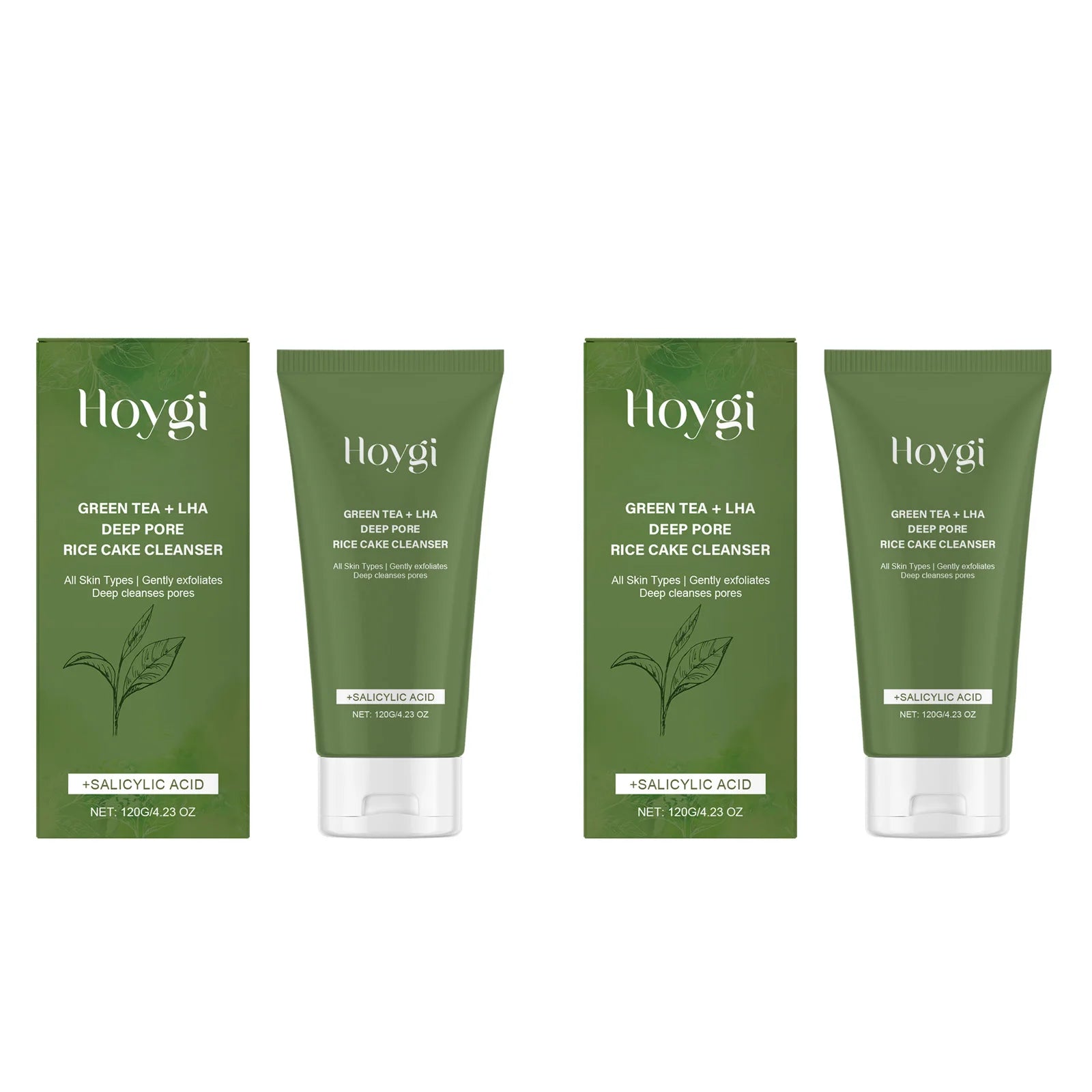 Green Tea Salicylic Acid Face Wash – Pore Refining & Oil Control Facial Cleanser Oasis Select 2 x 120g Boxed
