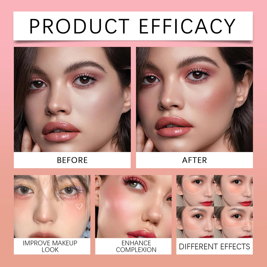 EELHOPE Velvet Shimmer Blush Mud Long-Lasting Moisturizing Blendable Blendable Cheek Color Professional Makeup Powder Pink Cream Oasis Select