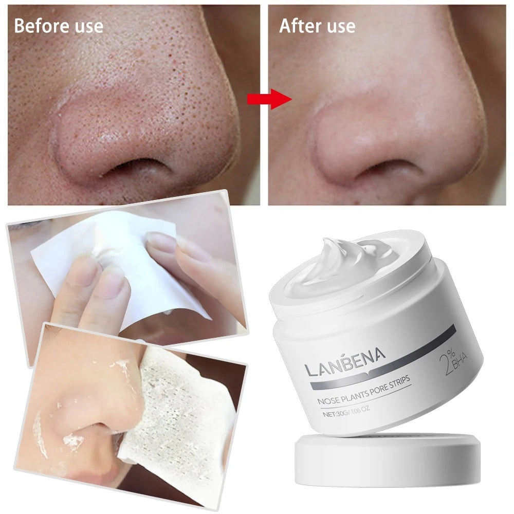 LANBENA Blackhead Remover Nose Mask Peeling Deep Cleansing Face Mask Oil Control Skin Care (60 Stickers) Oasis Select