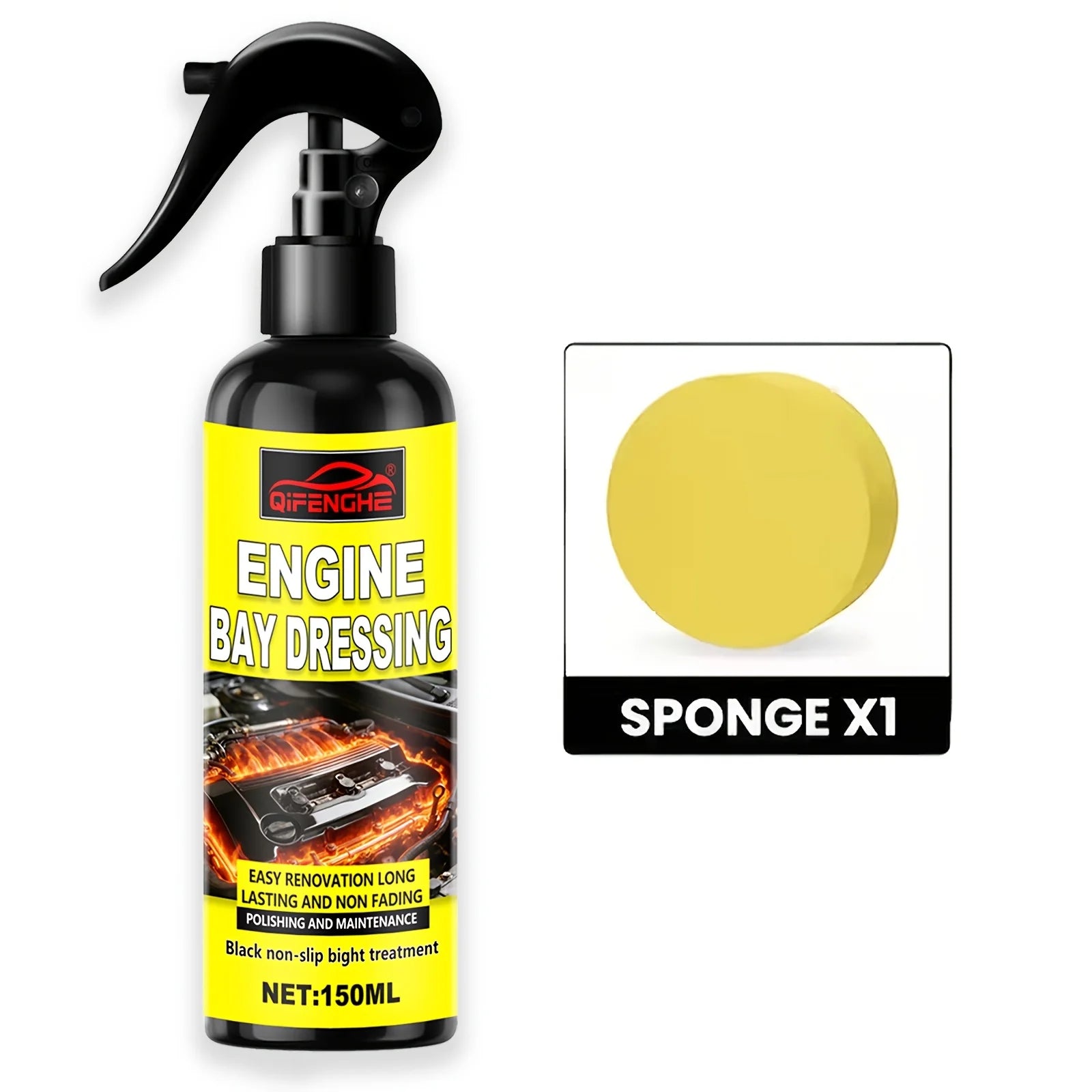 Car Engine Warehouse Cleaner Quick Removes Heavy Oil Stain Degreaser 5.07oz Engine Compartment Wash Sprayer, Engine Cleaner for Oasis Select 1Pc Sponge
