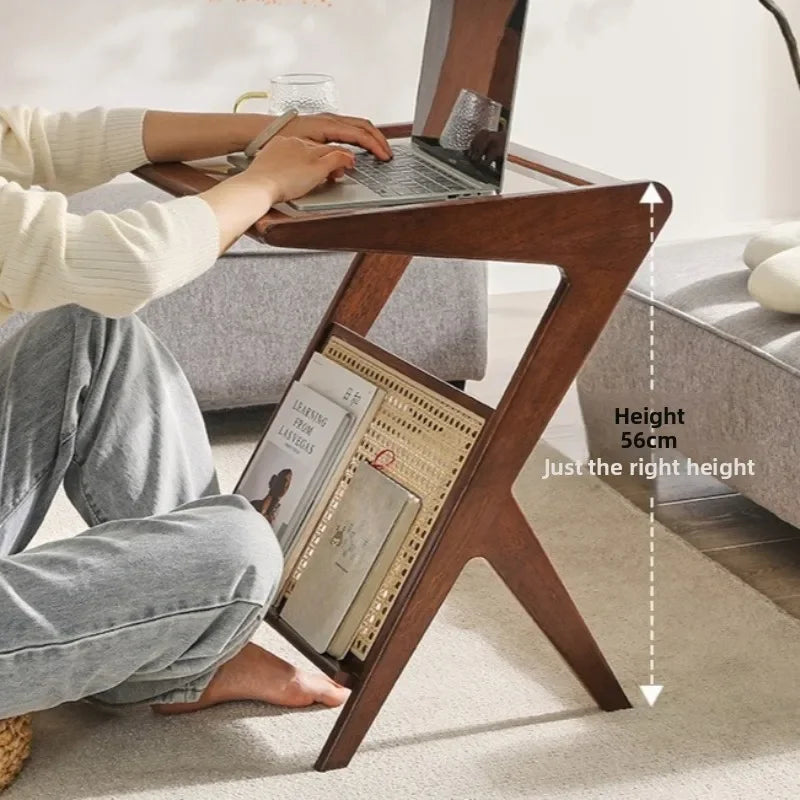 Multi-functional Solid wood coffee table household living room rattan sofa side few small tables Oasis Select