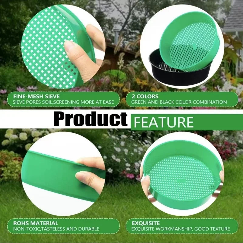 Plastic Soil Sieve Filter Mesh for Soil Stone Sifting Filtration Flower Plant Nursery Pot Home Garden Accessories Tools Oasis Select