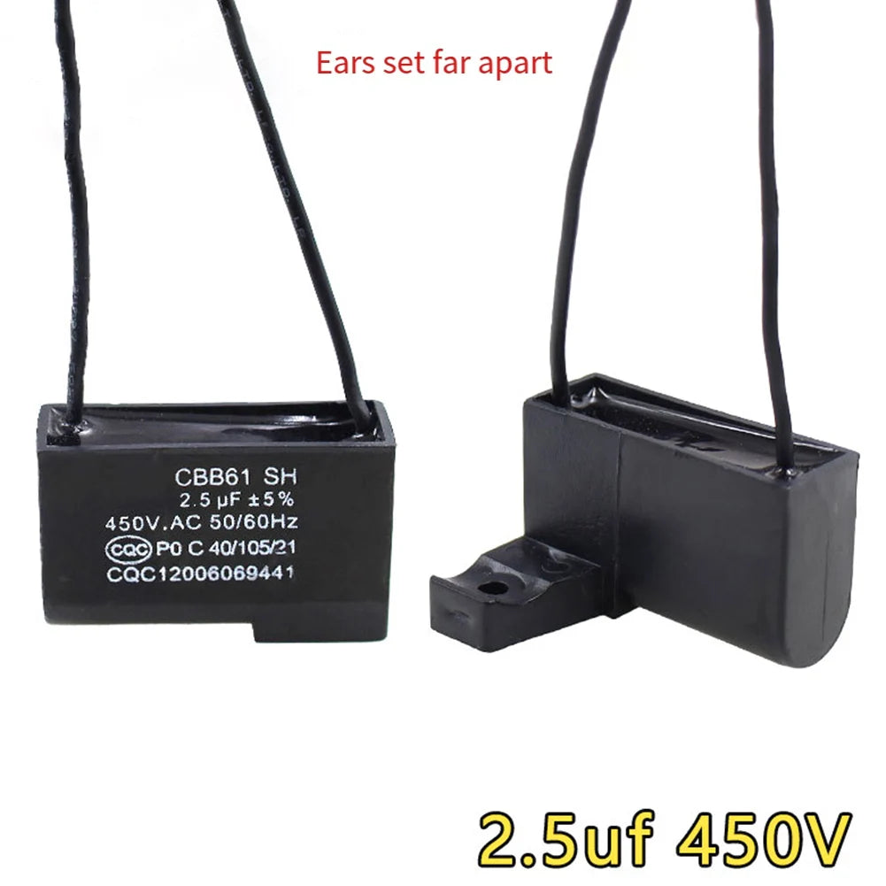 CBB61 2.5uF 450V Fan Starting Capacitor Capacitor For Ceiling Fan Table Fans Hood Motor Capacitor Oasis Select