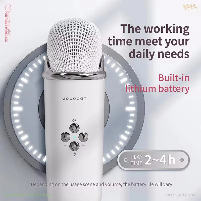Portable Karaoke Bluetooth Speaker & Wireless Microphone | FM