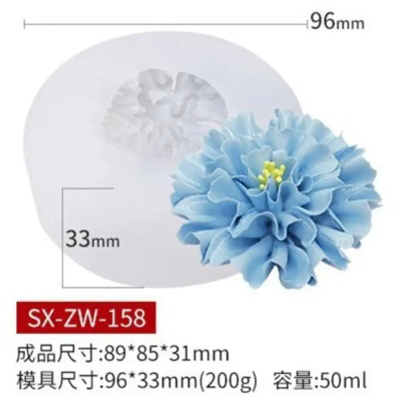 Non-Stick Flower Rice Cake Silicone Mold Flower Shape Mold For Mooncake Mung Bean Cake Dessert DIY Baking Tool Oasis Select C