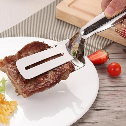 1/2Pcs Stainless Steel Steak Clips Multifunctional Spatula Double-Sided Cooking Tongs For Fish Meat Pizza Kitchen Baking Tools Oasis Select
