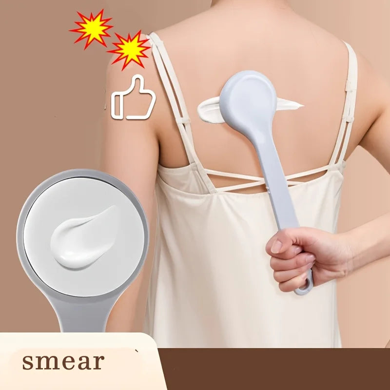 Ergonomic Long-Handled Body Lotion Applicator - Back Brush with Sponge Pad, Ideal for Post-Bath Body Application, Skin Care Tool Oasis Select