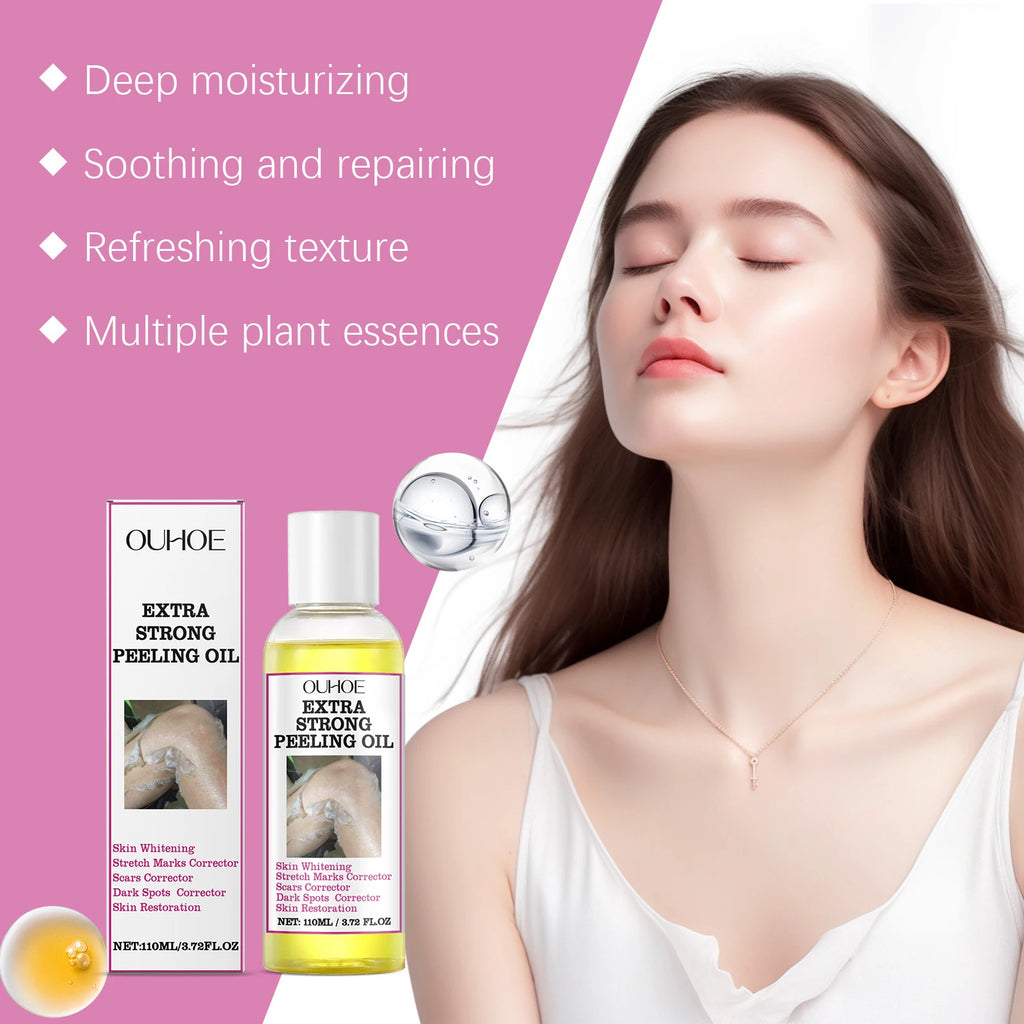 110ML Body Peeling Oil Gentle Remove Dead Skin Moisturizing Glowing Skin Tone Firming Smoothing Massage Body Exfoliating Oil Oasis Select