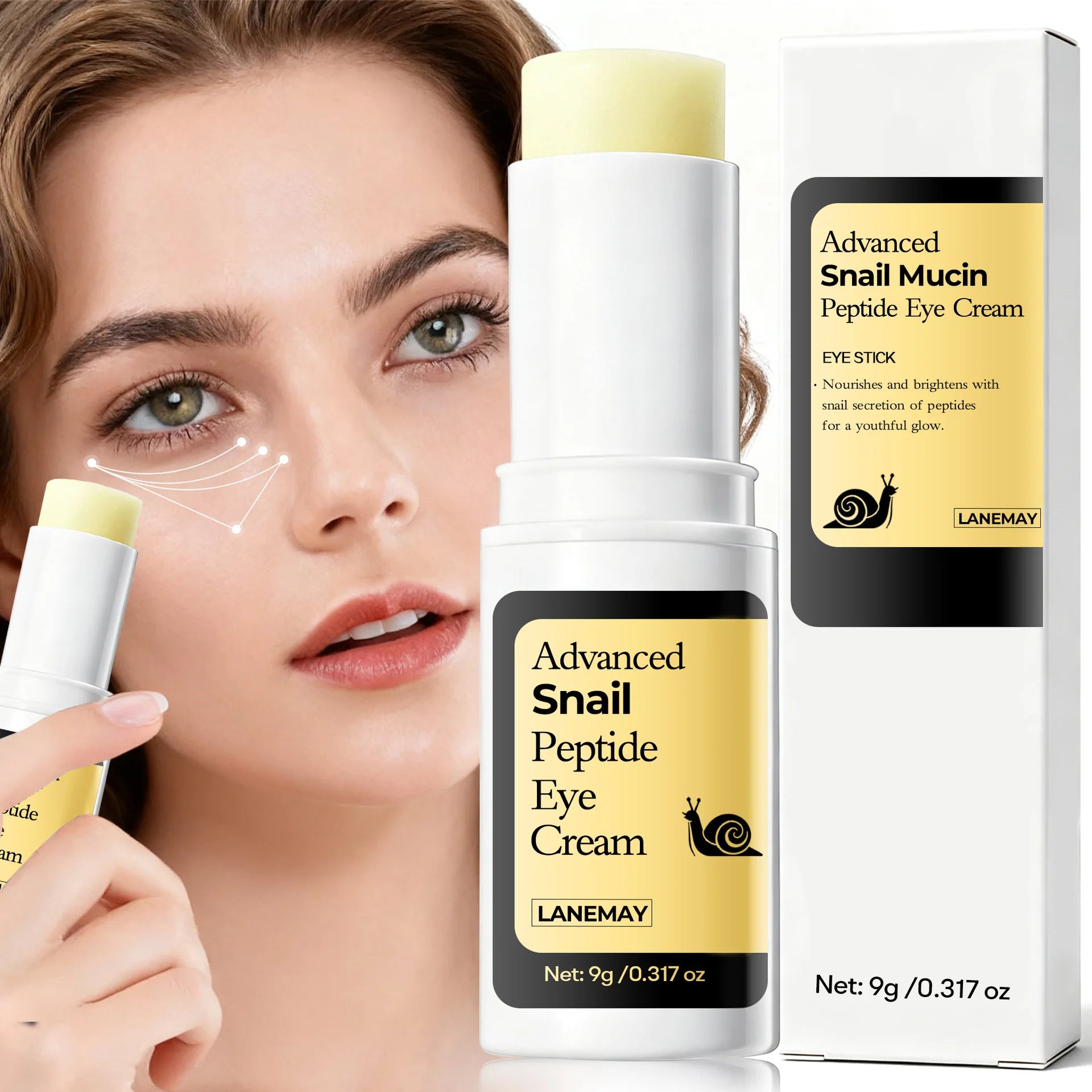 Lanemay Snail Eye Cream – Dark Circles & Puffiness Eye Cream Oasis Select 9g