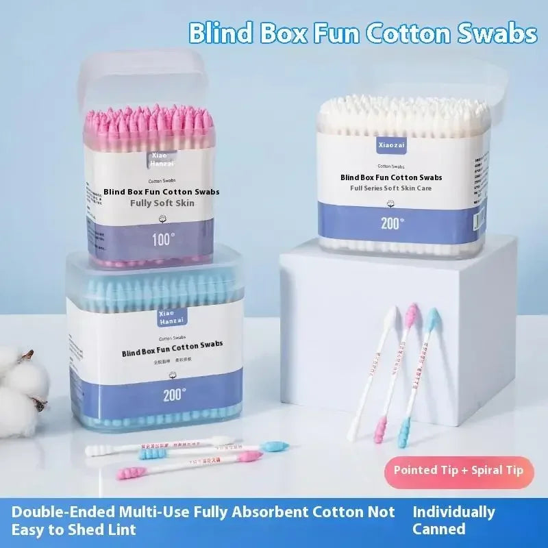 100/200Pcs Double Head Multi-purpose Fluorescent Agent Free Cleaning Tampons Cotton Buds Baby Nursing Supplies Baby Cotton Swab Oasis Select