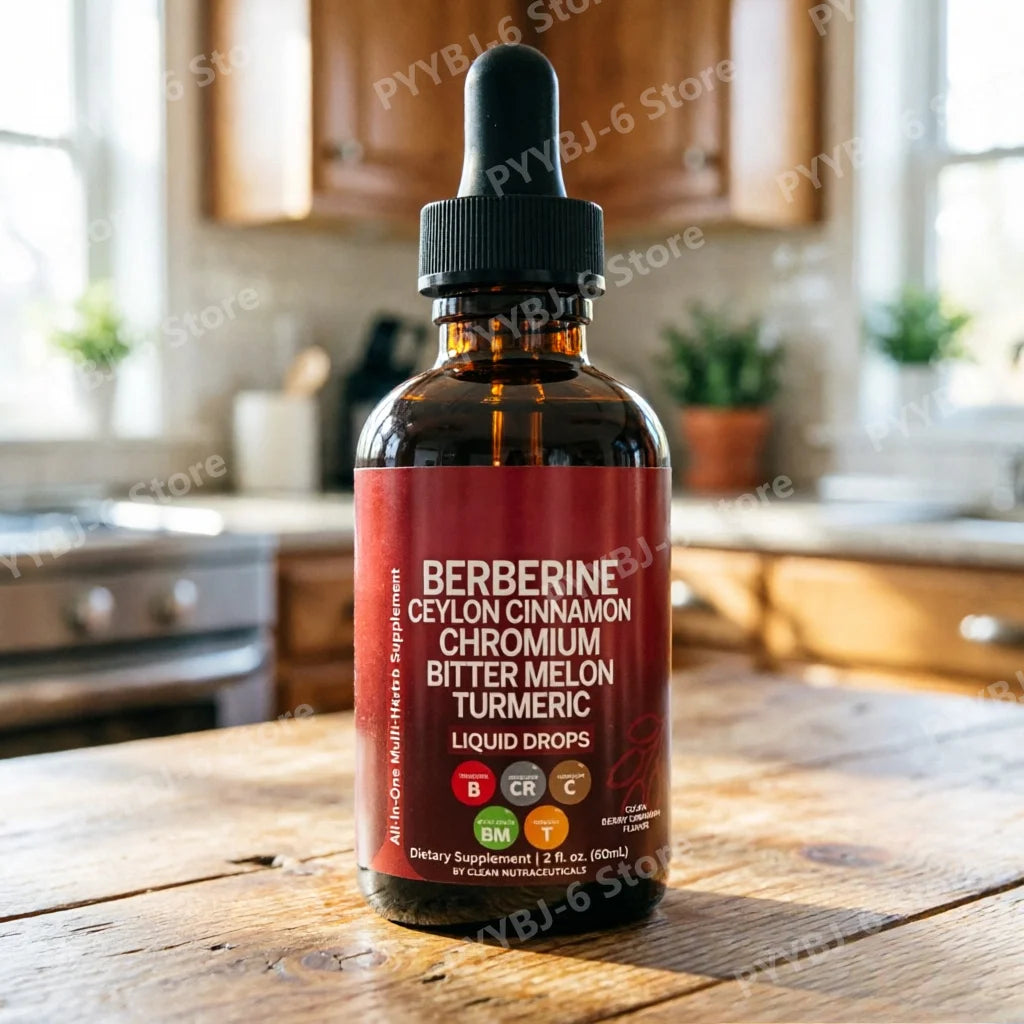 Berberine Chromium Turmeric Ginseng Liquid Drops 60ml Herbal Liquid Drops Oasis Select