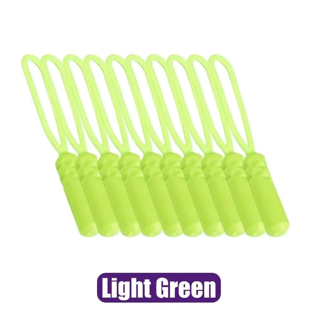 10/20pcs Rucksacks Zip Cord Replacement Clip For Coats Jackets Pull Puller Tent Zippers Pull Rope Zipper Puller Zipper Rope Oasis Select 10pcs Flu-green