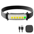 COB LED Headlamp Waterproof Mini LED Flashlight Fishing Head Lamp LED Flashlight Camping Hiking Lamp Working Camping Head Light Oasis Select With Bag