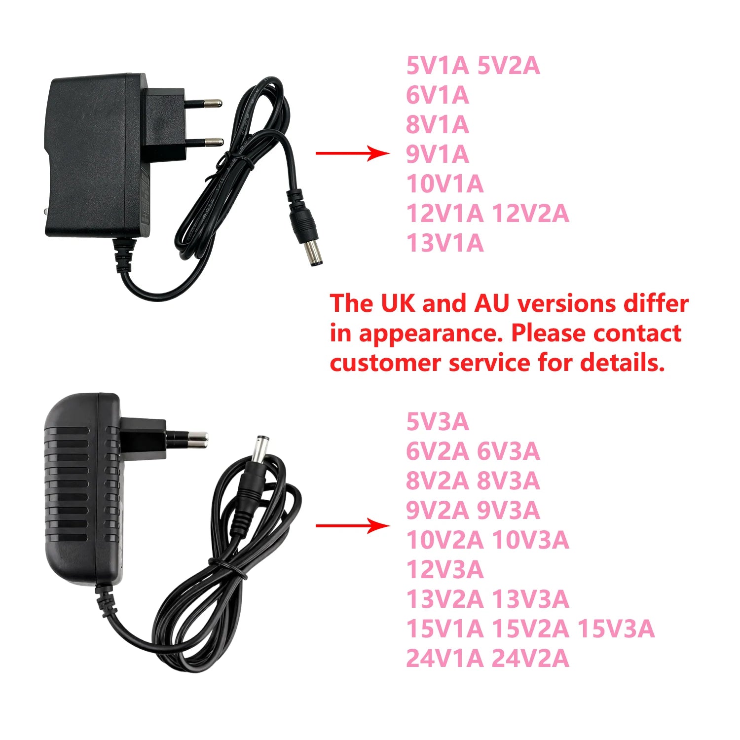 AC 220V 110V TO DC 24V 12V 5V 6V 8V 9V 10V 13V 15V Power Supply 1A 2A 3A Power Source Optional 8PCS Plug For LED Strip Oasis Select