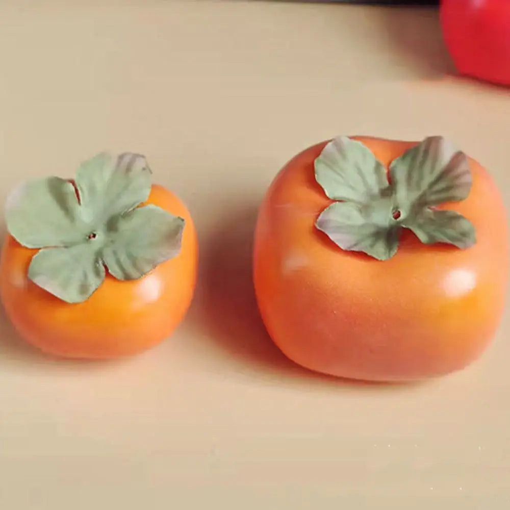 Mini Artificial Foam Persimmon Vegetable Realistic Simulation Fruit Funny Handicrafts Fake Persimmon Garden Decoration Oasis Select
