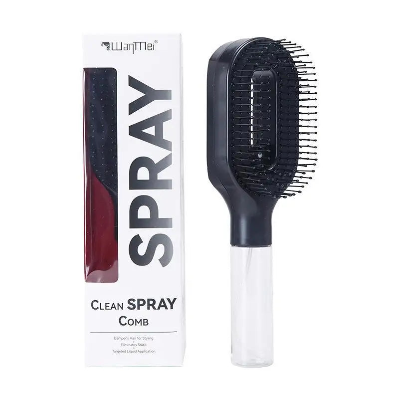2-in-1 Spray Hair Brush – Detangling Mist Comb Styling Tool