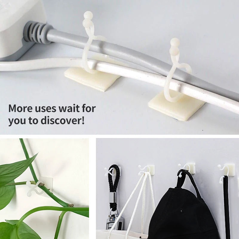 Plant Climbing Wall Self-Adhesive Fixed Buckle Hook Fastener Tied Fixture Vine Buckle Hook Garden Plant Wall Climbing Vine Clips Oasis Select