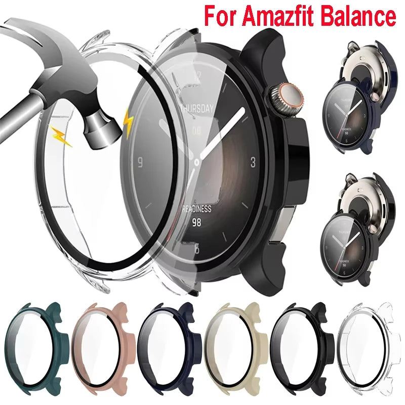 Amazfit Balance A2286 Tempered Glass Case & Screen Protector Smartwatch Protective Case Oasis Select