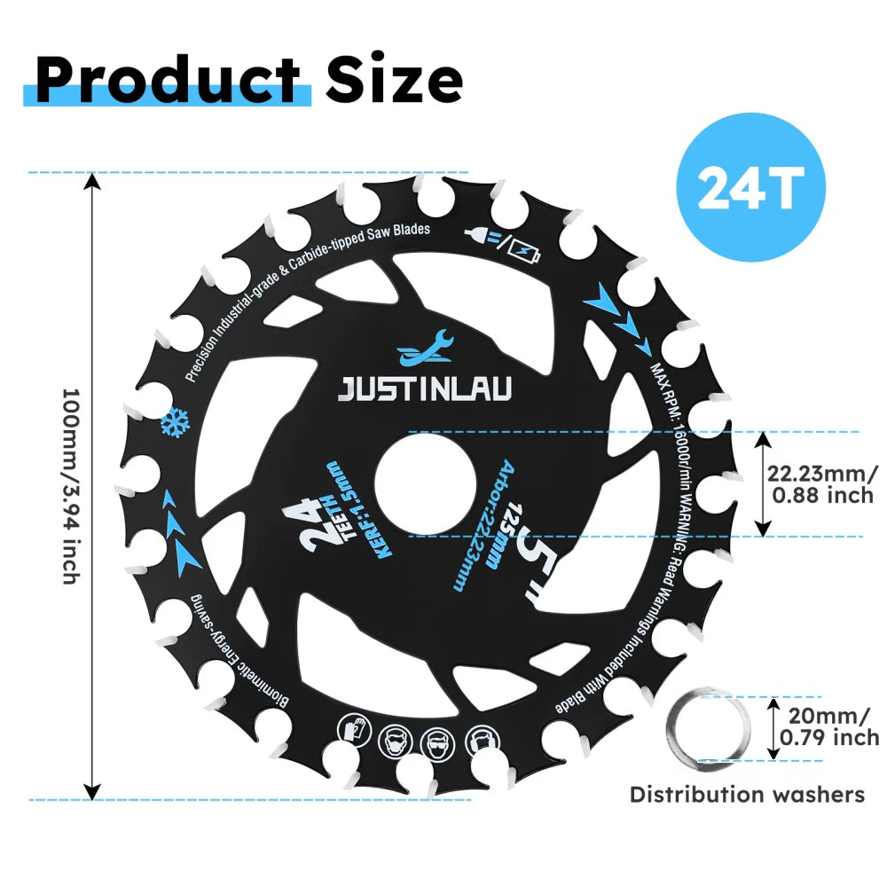 Energy Saving Lithium Saw Blades Energy Efficient Lithium Wood Cutting Saw Blades Woodworking Carpentry Specific Alloy Oasis Select 5in-1pc