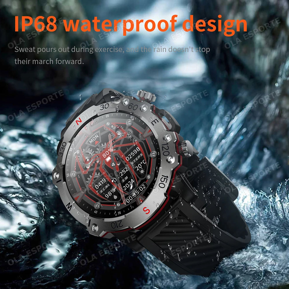Ola Esporte Military GPS Smart Watch – 5ATM, HR & BT Calls