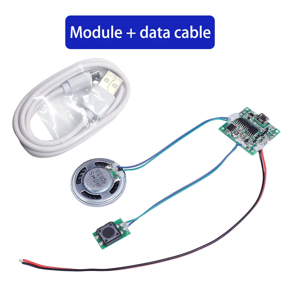 Sound Recorder Module Voice MP3 WAV Music Player with Loudspeaker Button Control 8M RAM Capacity DIY Music Box for Greeting Card Oasis Select