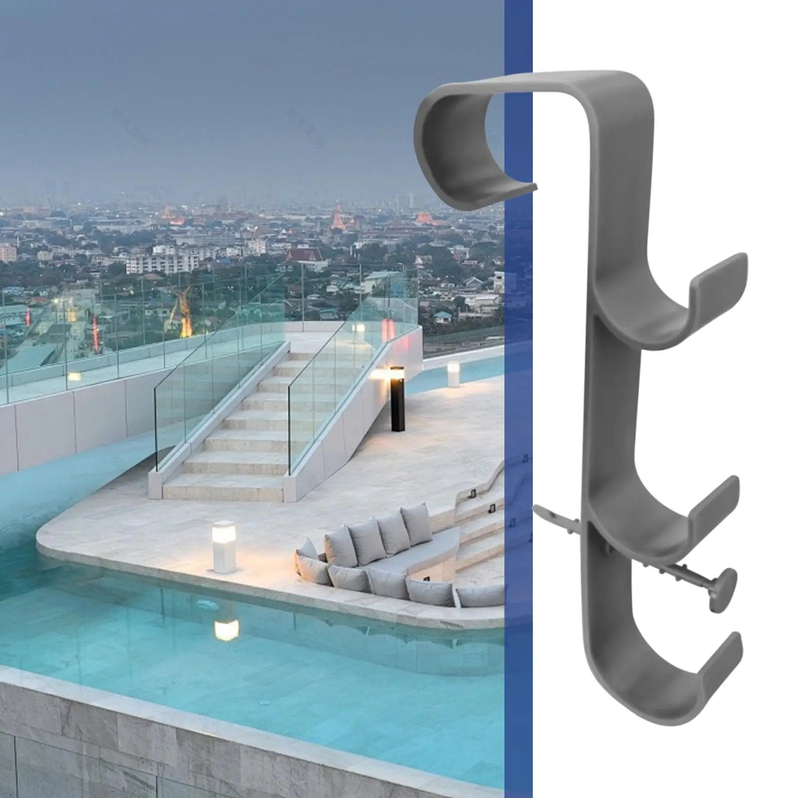 Pool Equipment Hooks Stable Adjustable Hose Hook Equipment Storage Ground Pool Pole Hange Swimming Pole Hooks Accessories Oasis Select