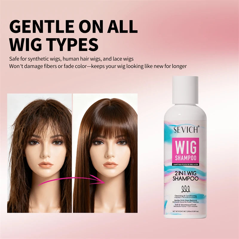 Sevich 2-in-1 Wig Shampoo & Conditioner – Anti-Frizz 100ml Wig Shampoo Conditioner Oasis Select