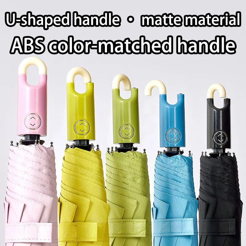 Doughnut Hook Umbrella Black Rubber Automatic Umbrella Buckle Rain Rain Dual Purpose Sunscreen UV Protection Sunshade Umbrella Oasis Select