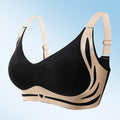 Women's Wireless Push-Up Bra | Seamless V-Neck Wire-Free Wireless Push-Up Bra Oasis Select 38 Black