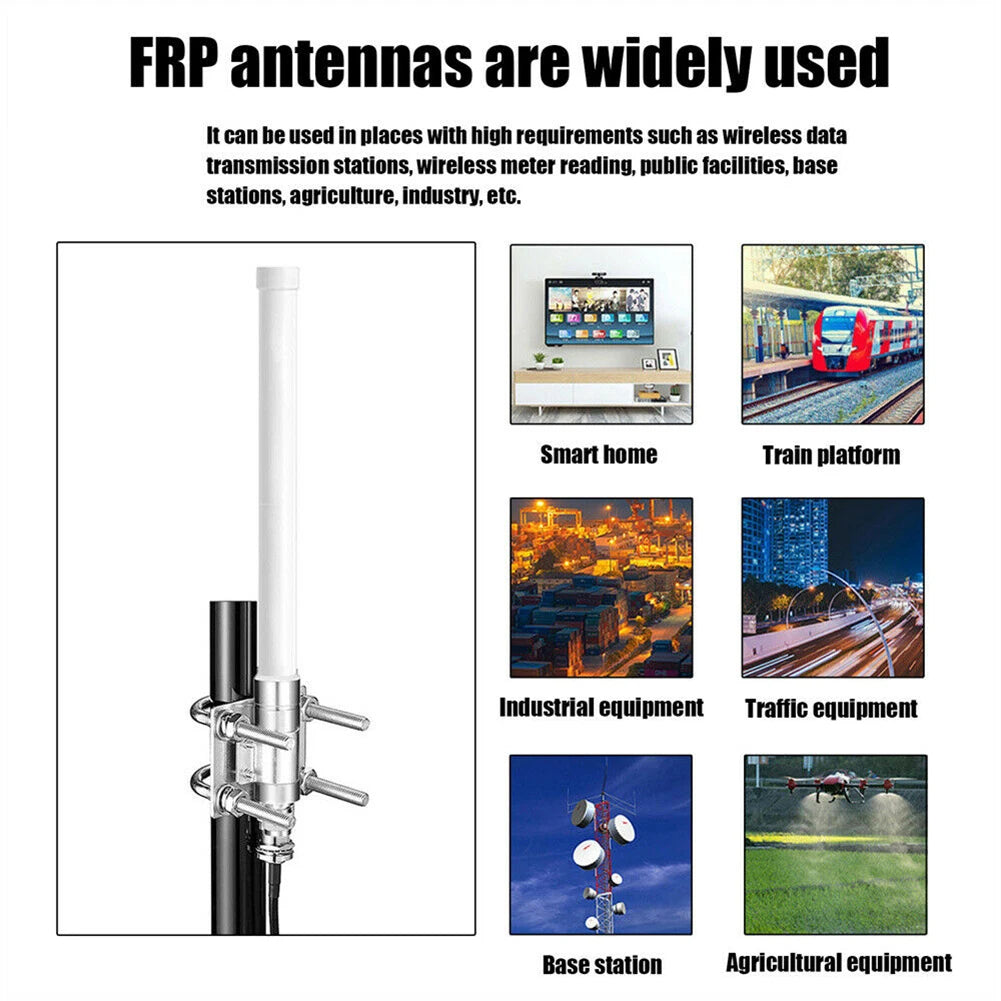 Outdoor For LoRa Antenna 8dBi Gain Fiberglass Compatible with For Helium Hotspot HNT Miner 860 930MHz Frequency Range Oasis Select