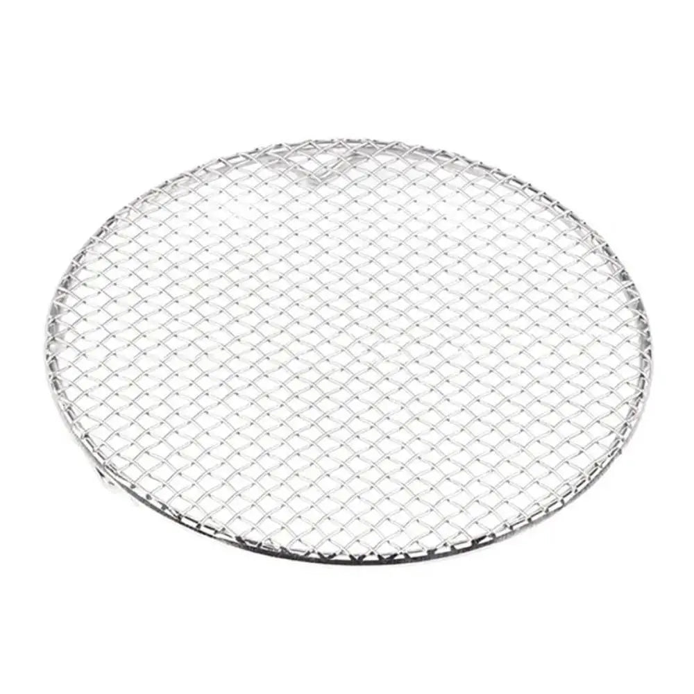 Household Stainless Steel Tempura Frying Net Semi -circular/Round Japanese Style Barbecue Net Durable Drying Net Fried Food Oasis Select large round